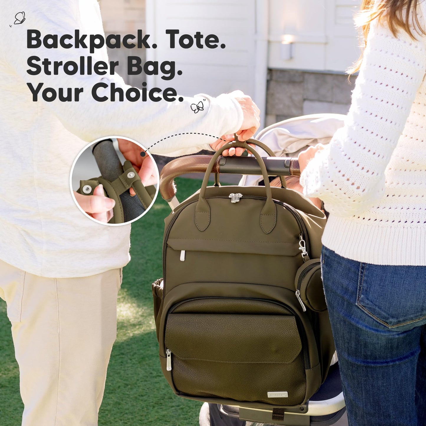 Mochila para pañales – Paquete de pañales de viaje multifuncional, bolsas cambiadoras de maternidad para bebé, capacidad compacta de 18 l, piel sintética, impermeable, unisex, elegante bolsa para