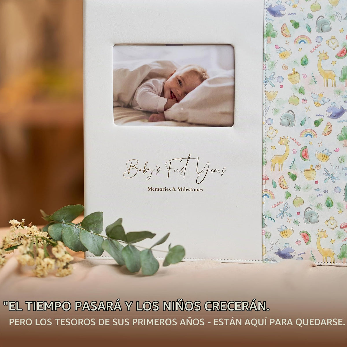 Libro de Recuerdos de Bebé Atemporal para Niña en los Primeros 5 Años
