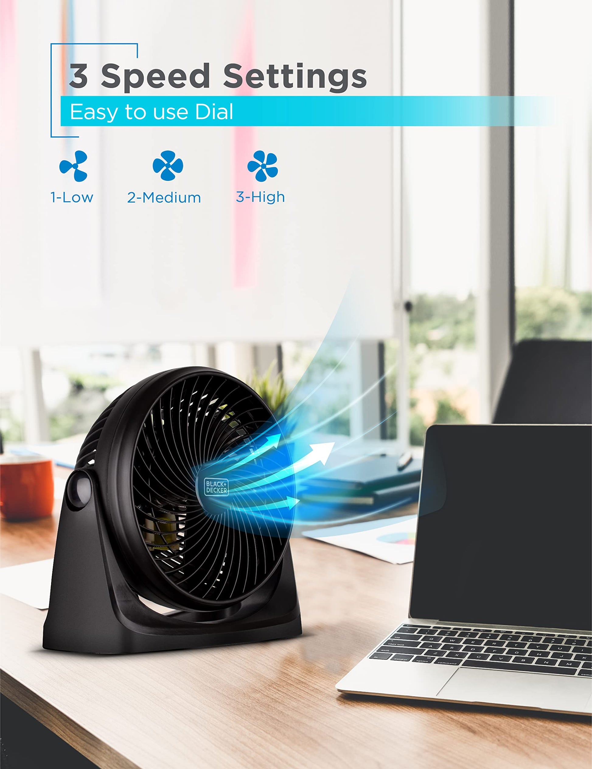 BLACK+DECKER Ventilador turbo de 7 pulgadas