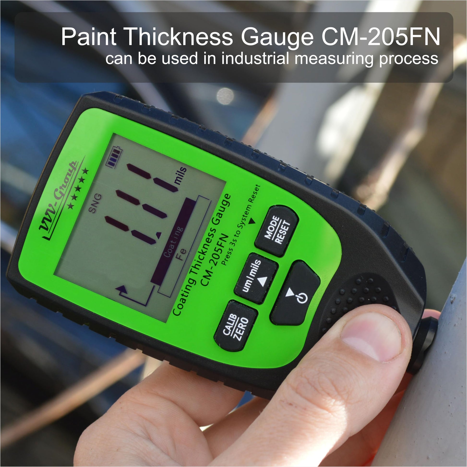 Medidor de Espesor CM-205FN Resolución 0.01 mil de Pintura para Automóviles