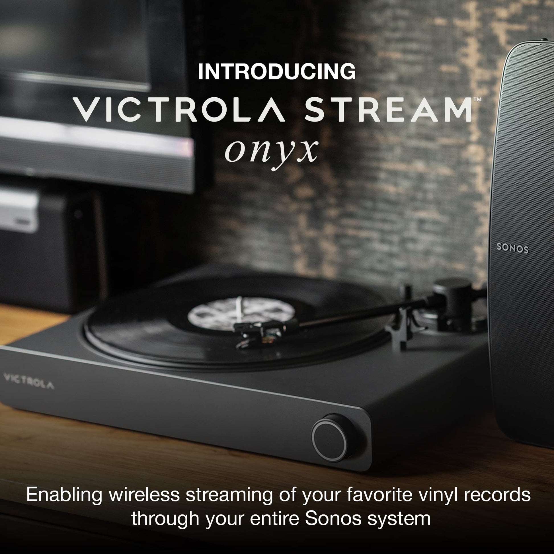 Tocadiscos Victrola Stream Onyx Negro con Bluetooth y Wi-Fi Streaming