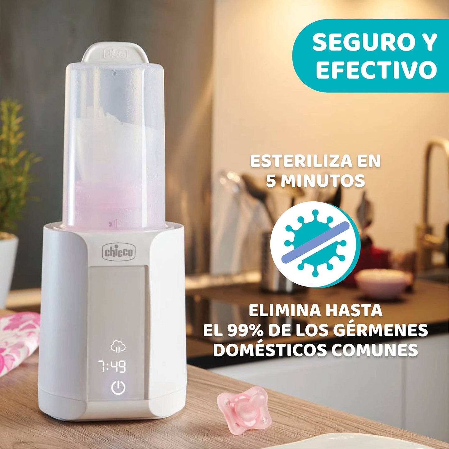 Chicco Calentador y esterilizador digital de biberones