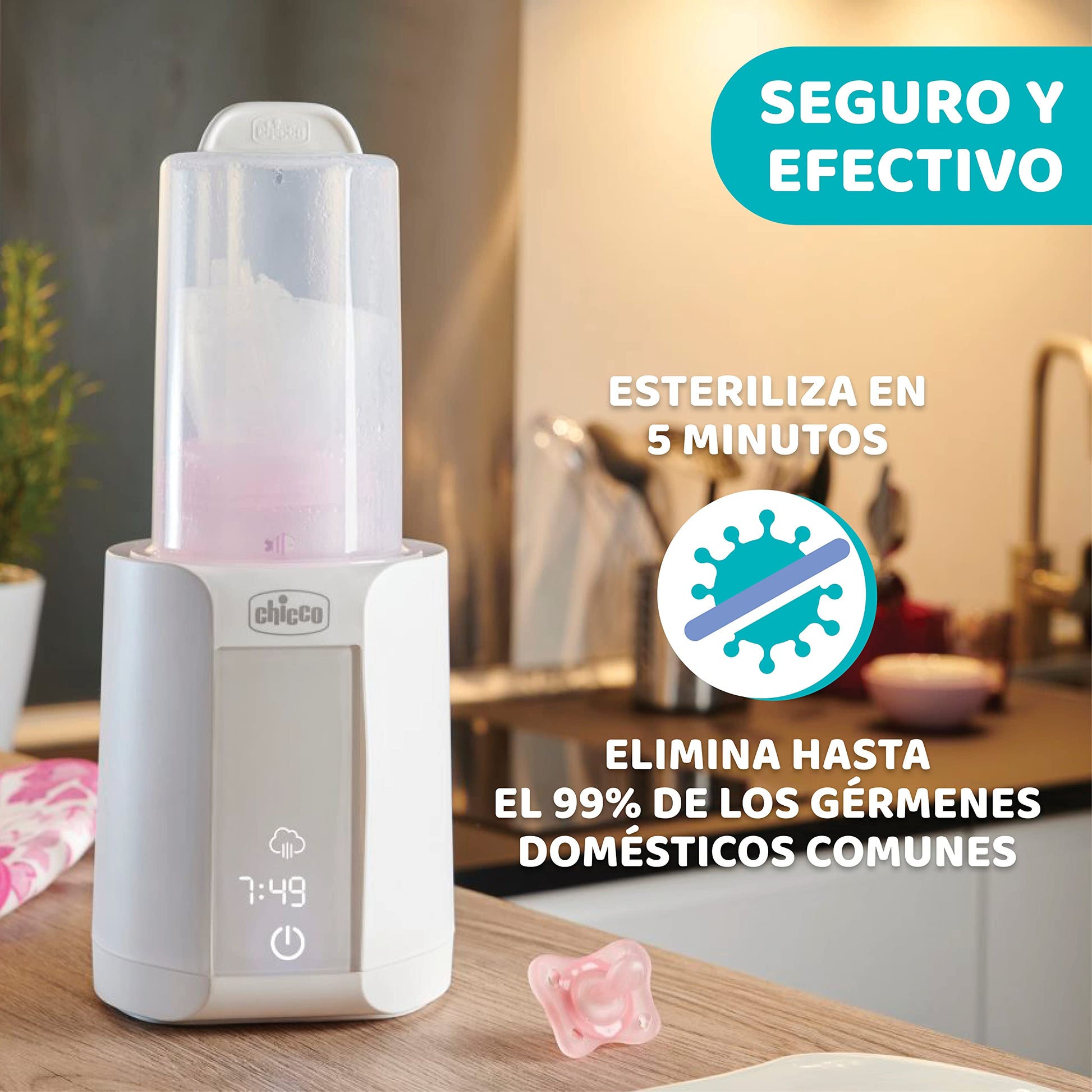 Chicco Calentador y esterilizador digital de biberones