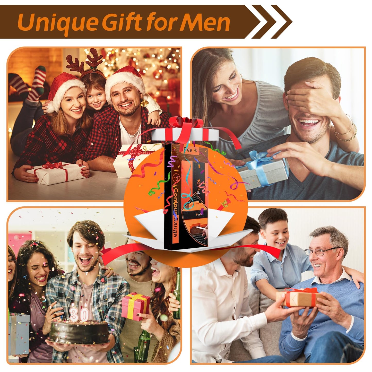 Medidor de Contorno con Herramienta de Perfil de Bloqueo 12 Pulgadas para Hombre