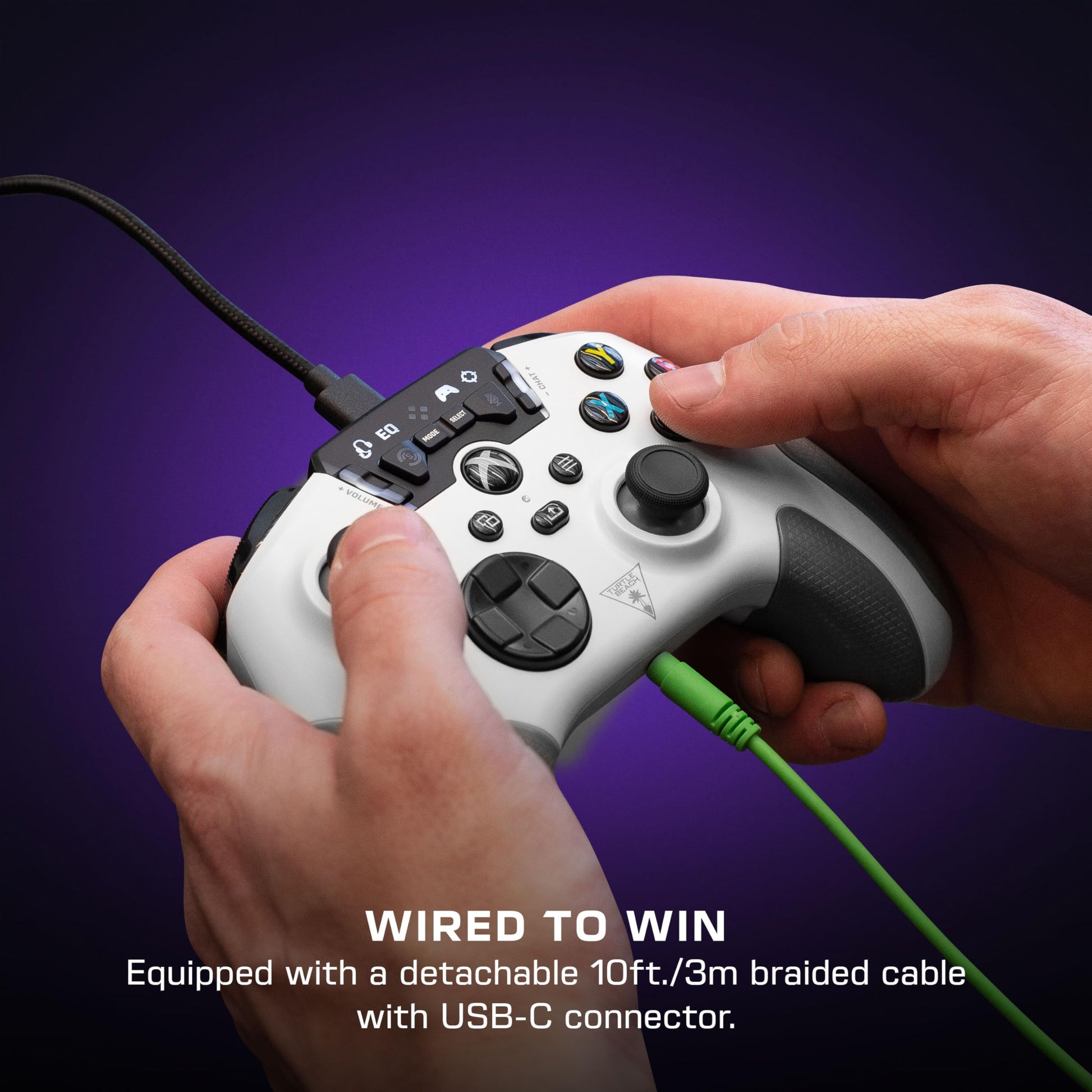 Control Alámbrico Turtle Beach Recon Blanco con Botones Asignables y Mejoras de Audio para Xbox Series X/S, Xbox One y Windows 10