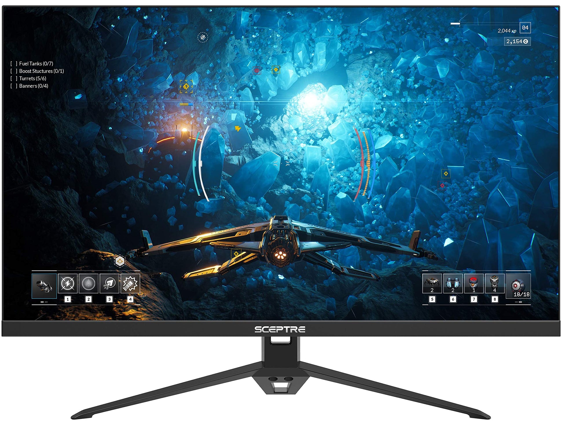 Monitor LED Gaming Sceptre 27 Pulgadas FHD 1080p IPS Gunmetal Negro Frecuencia 165Hz 144Hz 1ms DisplayPort HDMI con FreeSync y Altavoces Integrados