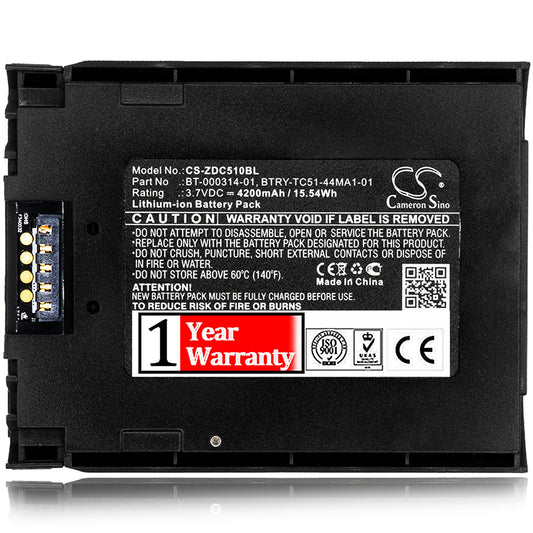 Batería de Repuesto SHINEAR para TC510K TC51 TC56 TC57 TC52 en Negro