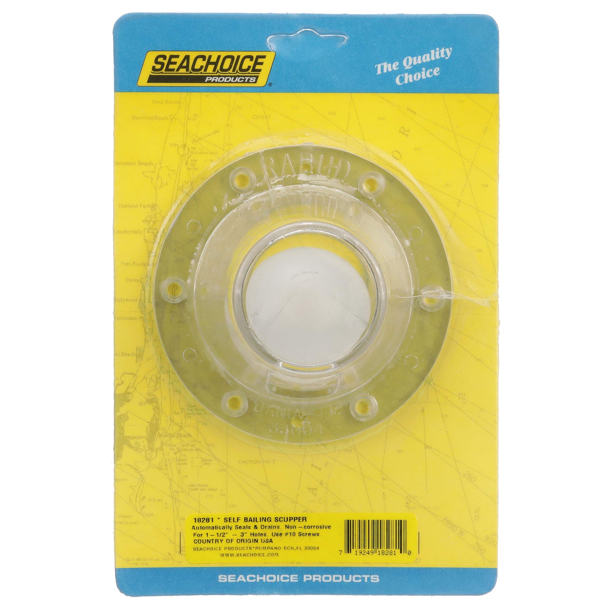 Boating Accessories New SEACHOICE Large Self BAILING SCUPPER SCP 18281