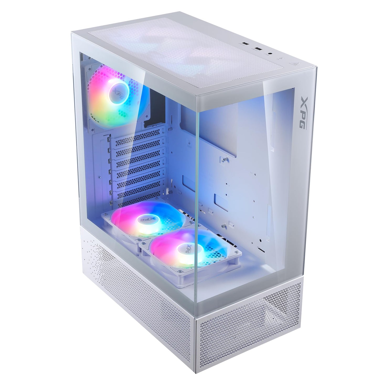 XPG GABINETE ADATA Invader X Mini Blanco ARGB ATX S/Fuente Cristal INVADERXMINIMT-WHCWW