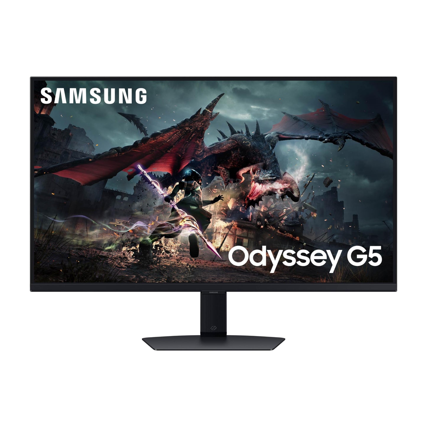 Samsung - Monitor de Juegos Compatible con G-Sync Odyssey G50D de 32 Pulgadas QHD Fast IPS de 1 ms, VESA DisplayHDR 400, 180Hz, AMD FreeSync, Soporte Ajustable, Modo Protector de Ojos, LS32DG502ENXZA