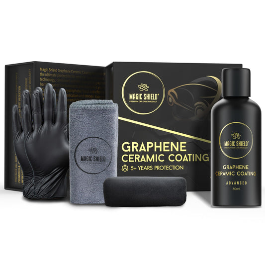 Magic Shield Recubrimiento Cerámico Grafeno 10H - Dura 5 Años | Nano Tecnología Avanzada | Resiste Rayones | Brillo Alto | Hidrofóbico | Ideal para Autos, Motos, Barcos y RVs