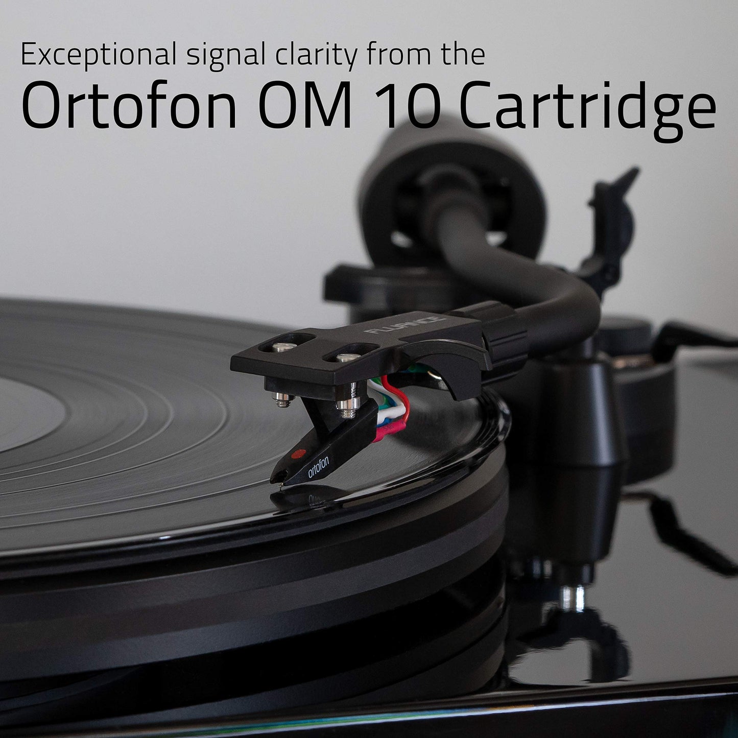 Fluance RT82 Reference High Fidelity Vinyl Turntable Record Player with Ortofon OM10 Cartridge, Speed Control Motor, Solid Wood Plinth, Vibration Isolation Feet - Piano Black
