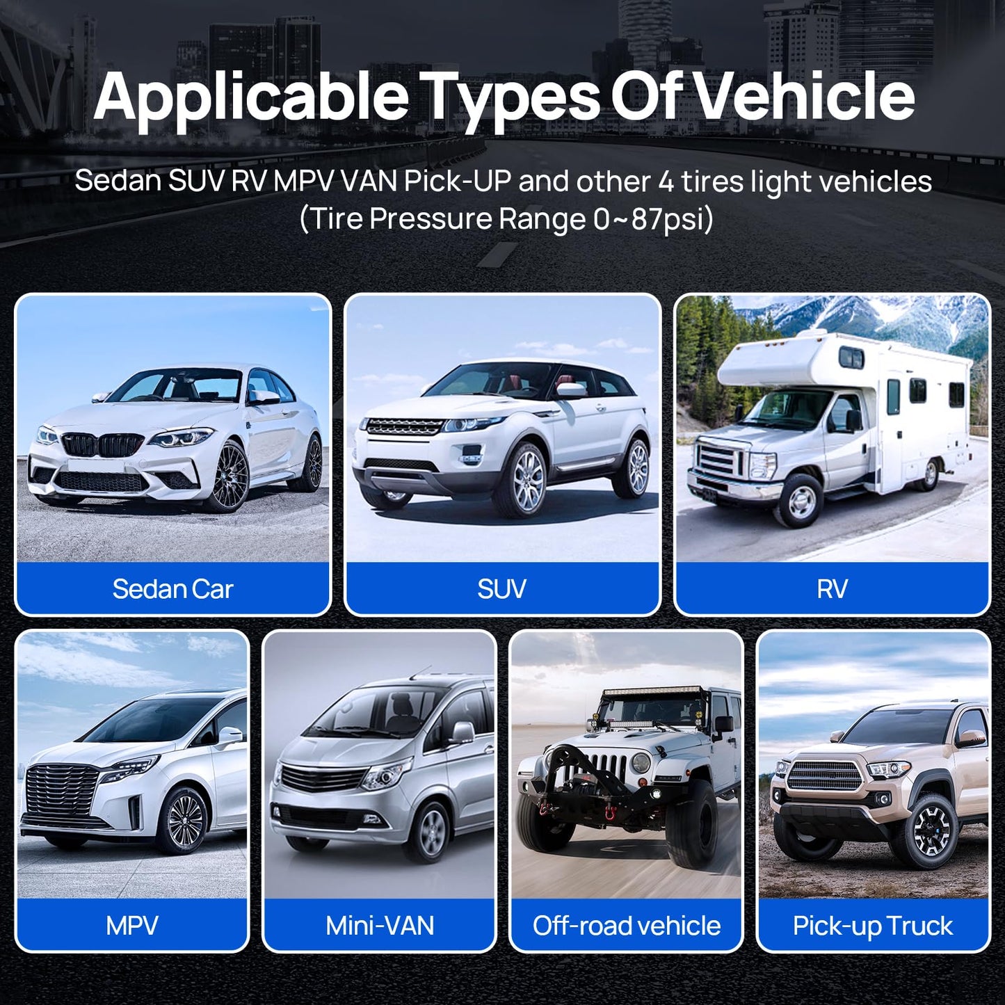 Sistema de Monitoreo de Presión de Neumáticos Masoll Negro con Cargador Solar y 4 Sensores para RV
