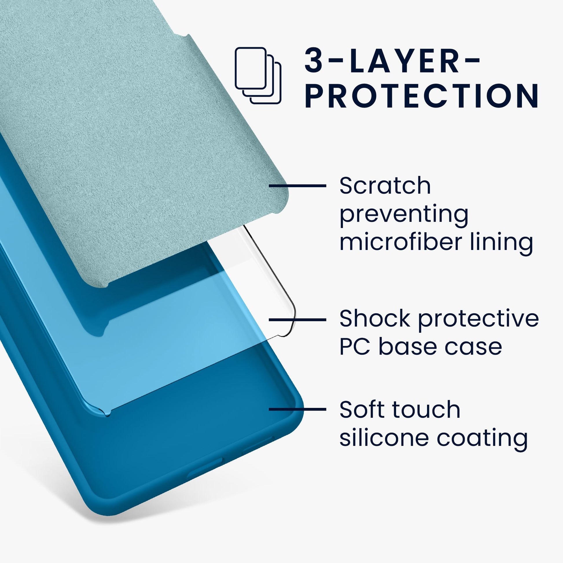 kwmobile Carcasa Compatible con Google Pixel 8a Funda - Case TPU y Silicona antigolpes - Apto Carga inalámbrica - Azul océano
