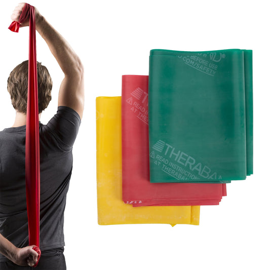 Juego de Bandas Elásticas TheraBand Látex para Ejercicios y Rehabilitación