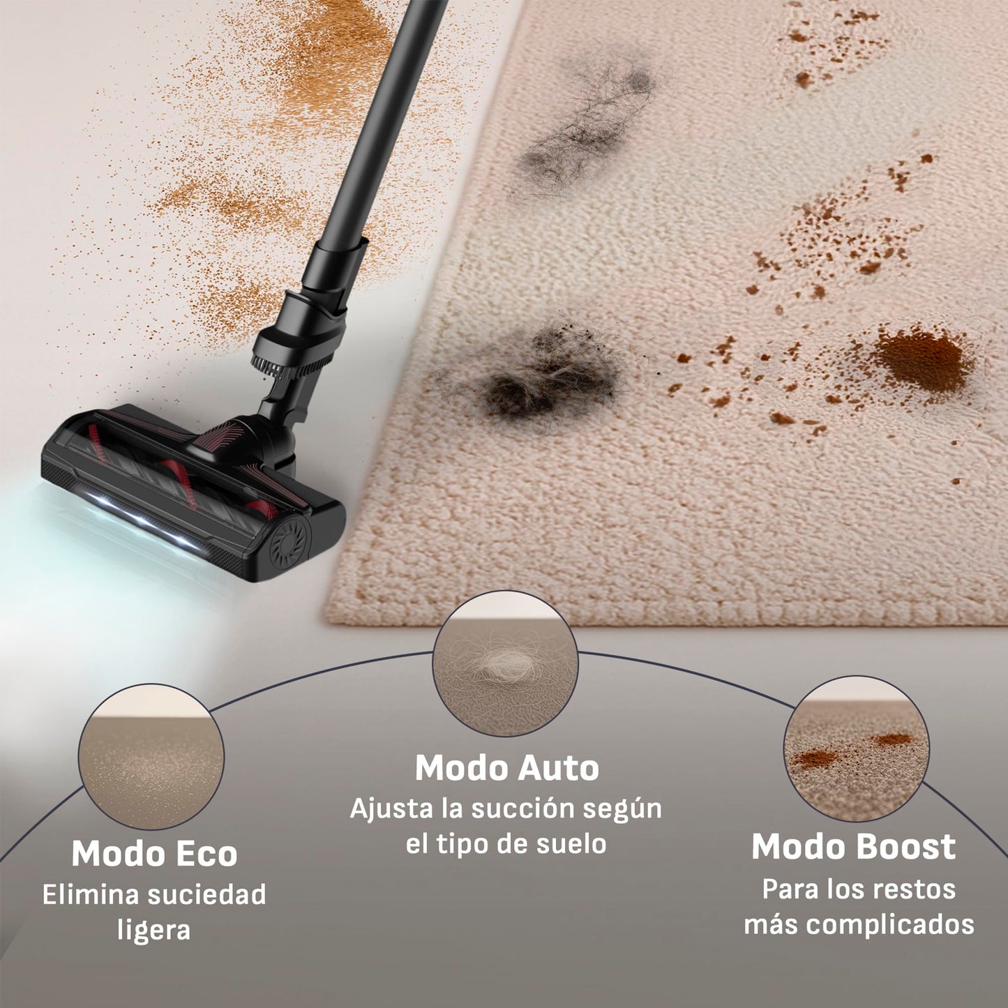 T-Fal Aspiradora Vertical 6 en 1 Inalámbrica X-Pert 9.60, 250W de Potencia, hasta 45 min de autonomía con un Damp Duster de Scrub Daddy de Regalo