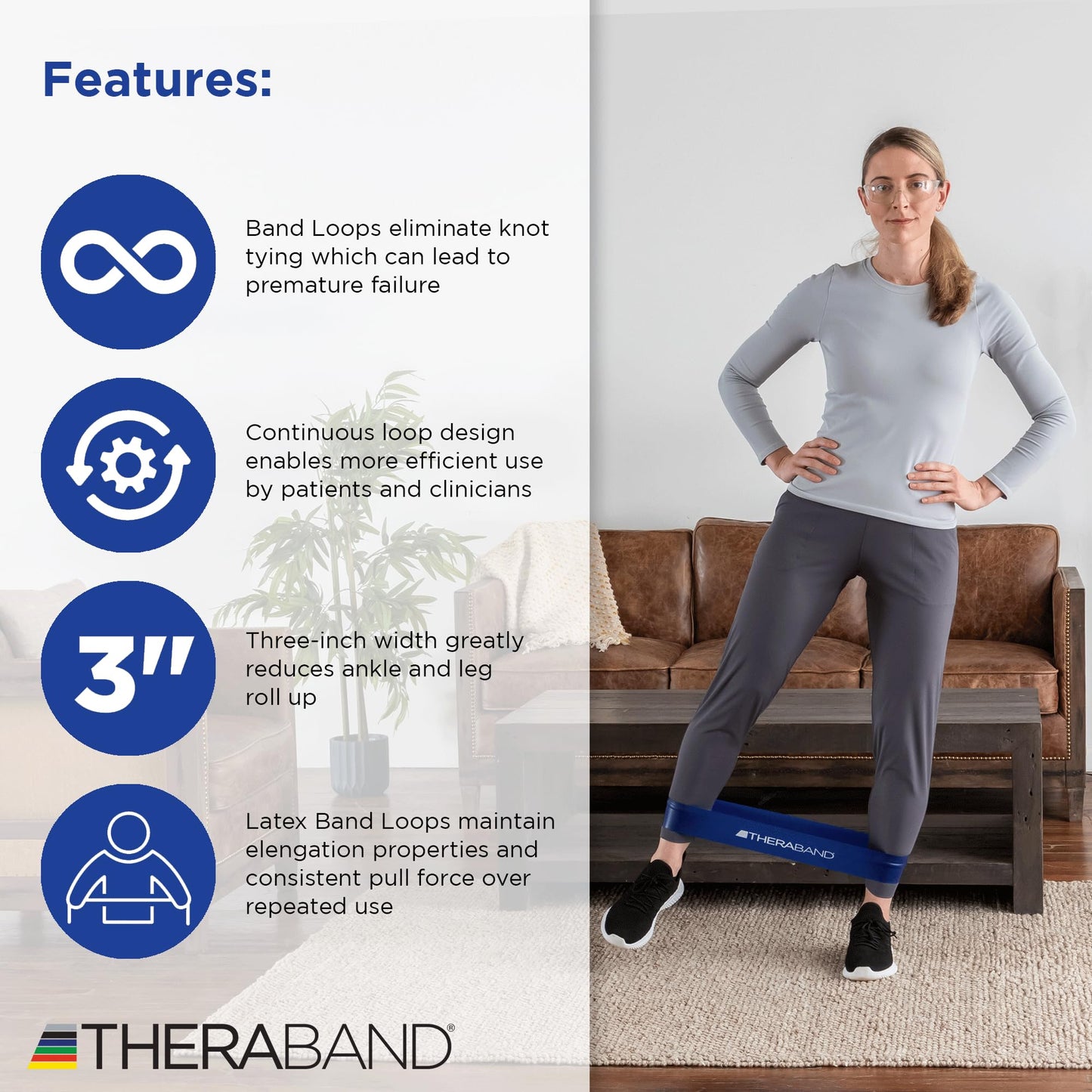 Juego de Bandas de Resistencia TheraBand 12 Inch Multipack Todas Las Intensidades