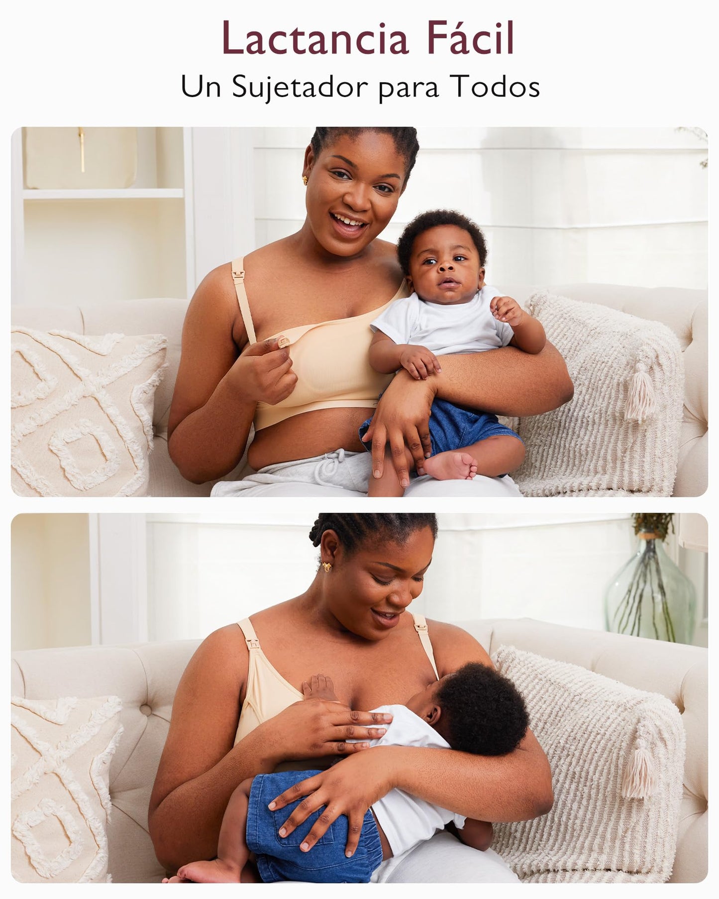 Momcozy Sujetador de Lactancia Manos Libres, Ajustable para Sacaleches, Ideal para Extraer Leche y Amamantar