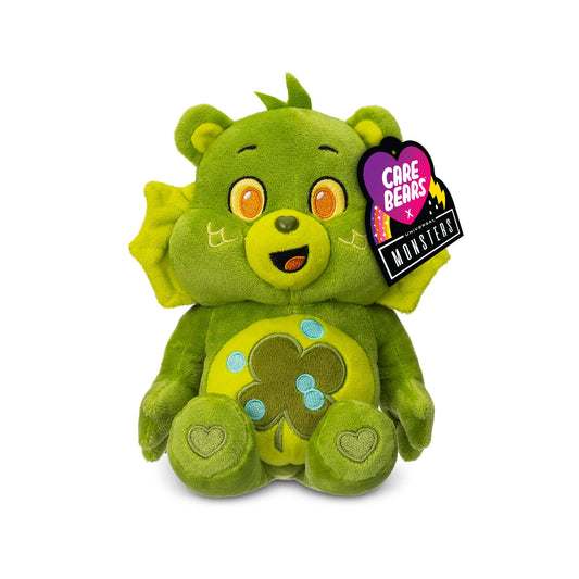 Care Bears Universal Monsters - Peluche de tamaño Divertido de 23 cm, Good Luck Bear como Criatura de la Laguna Negra, Peluche Suave para abrazar para niñas y niños, a Partir de 4 años