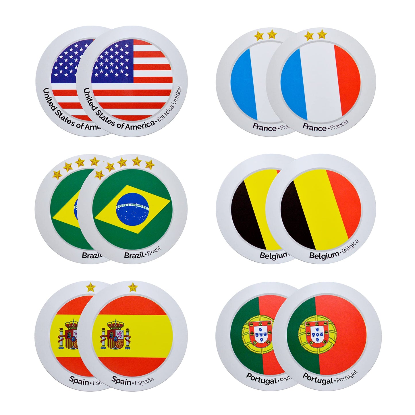 Juego de Memoria Menique Mundial de Futbol Bilingüe Educativo para Niños y Adultos