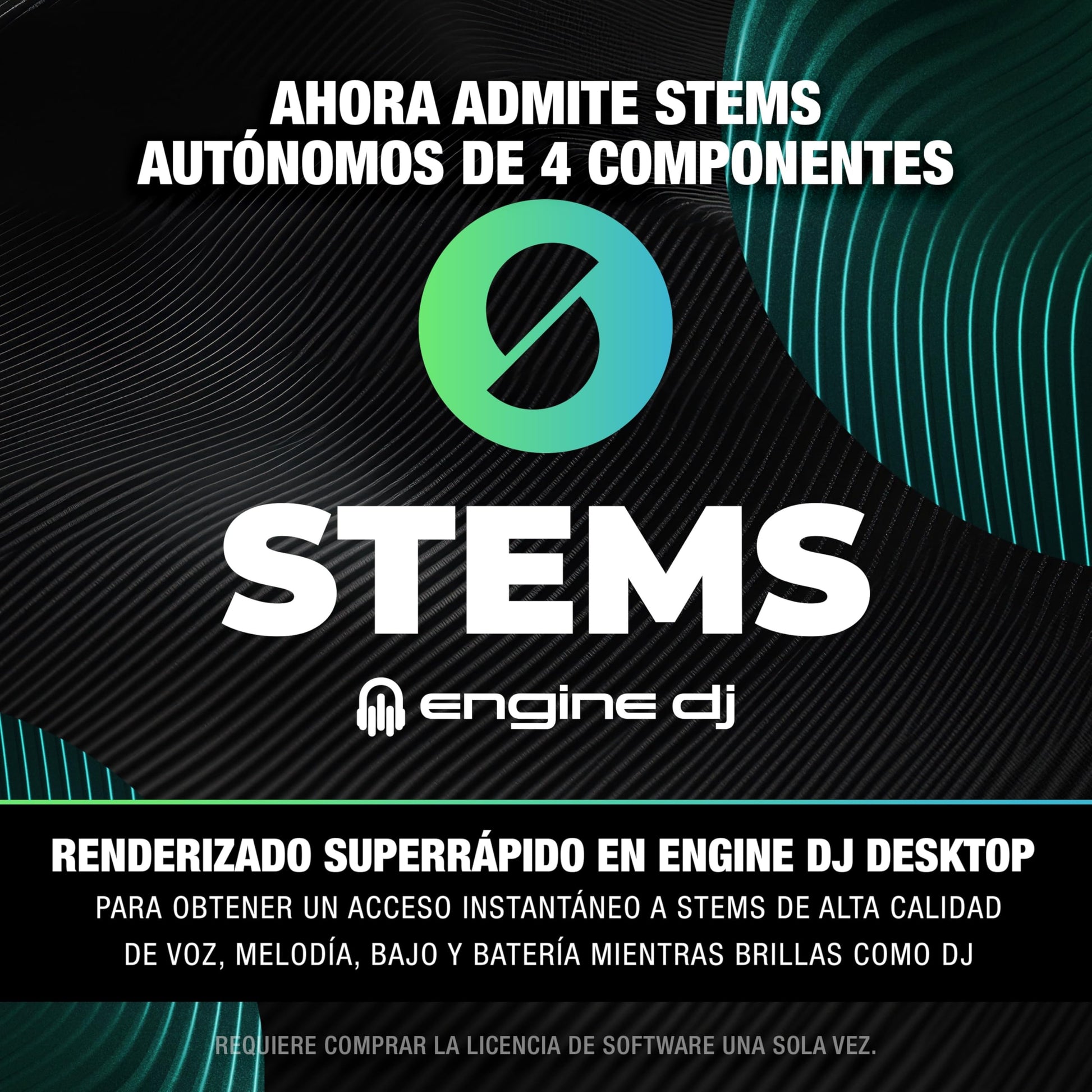 Denon DJ SC Live 4 Controlador DJ con separación de Stems en 4 Decks, Streaming por WiFi, Altavoces Integrados, Compatible con Serato DJ y Virtual DJ