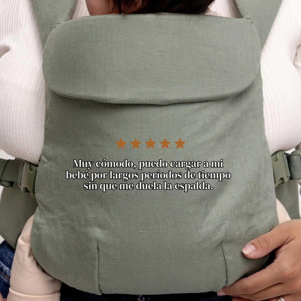 WildBird - Transportador aéreo - 7 a 45 libras - para mamás, papás y cuidadores - 100% fibras de lino europeas naturales - Versátil y ajustable - Tamaño grande - Tela acadiana