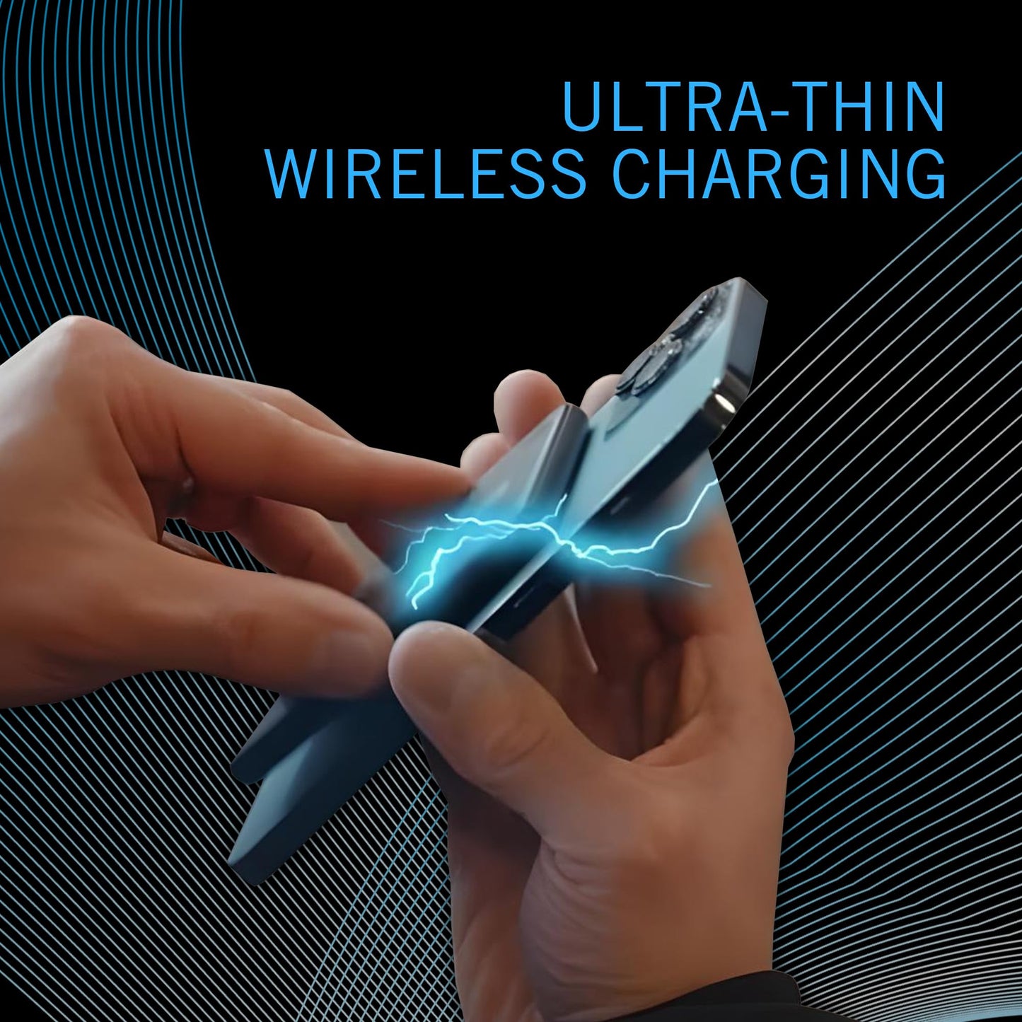 Cargador de Teléfono Portátil AquaVault ChargeCard Negro Compacto y Rápido
