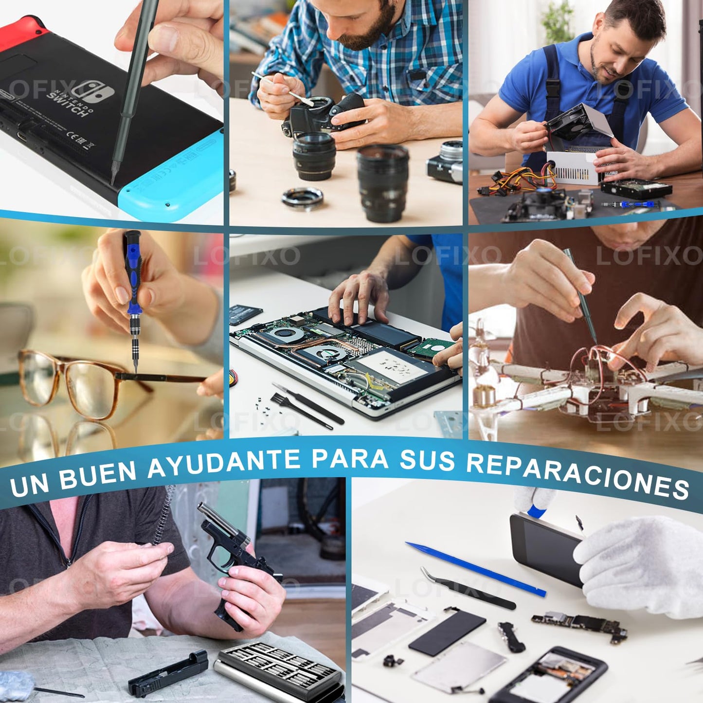 Kit de Desarmadores 92IN1 para Reparación y Limpieza de iPhone en Multidispositivos