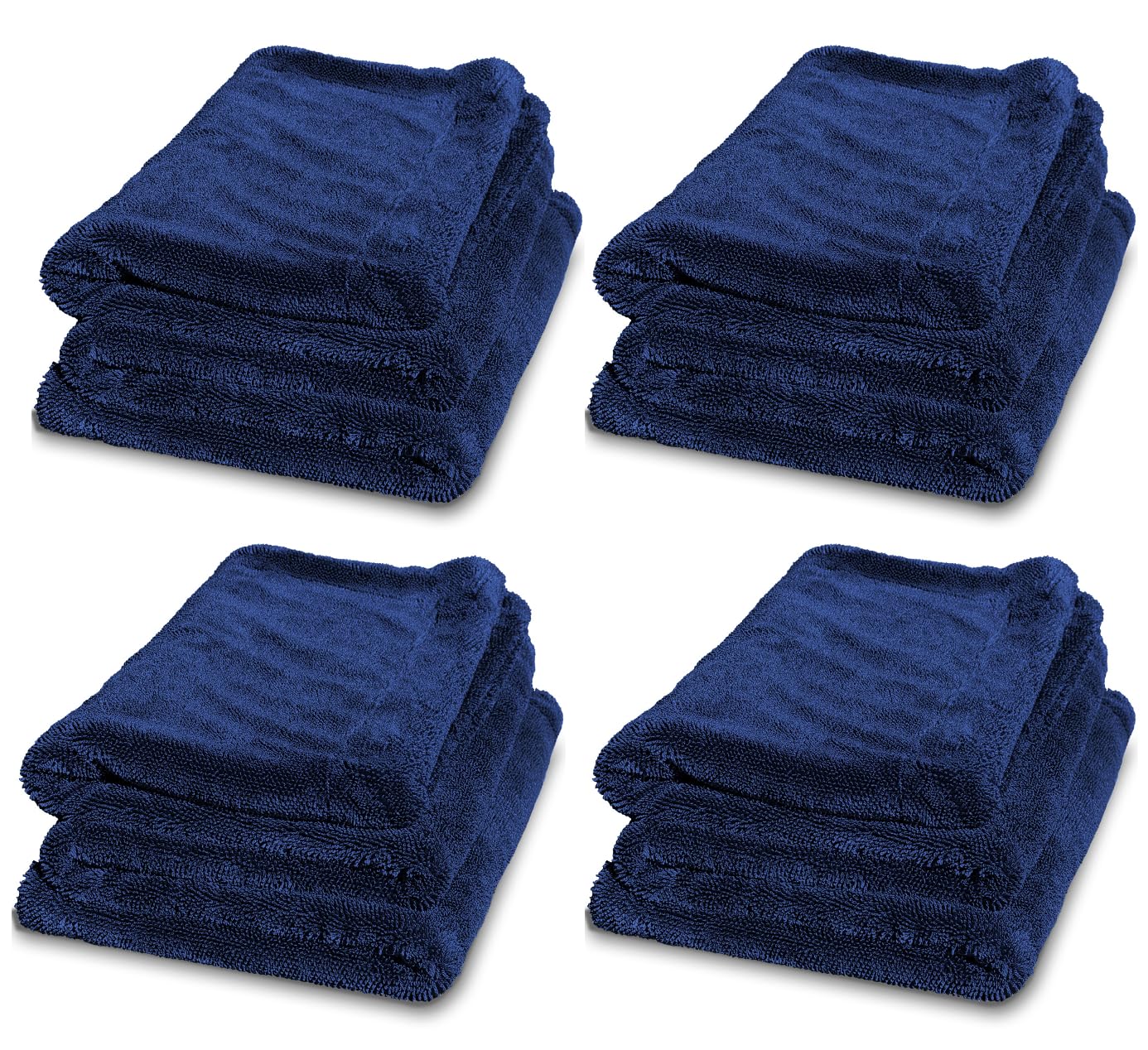 Toalla de Secado Profesional WEST BROS XL Gris Trenzado Doble para Coche