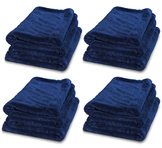 Toalla de Secado Profesional WEST BROS XL Gris Trenzado Doble para Coche