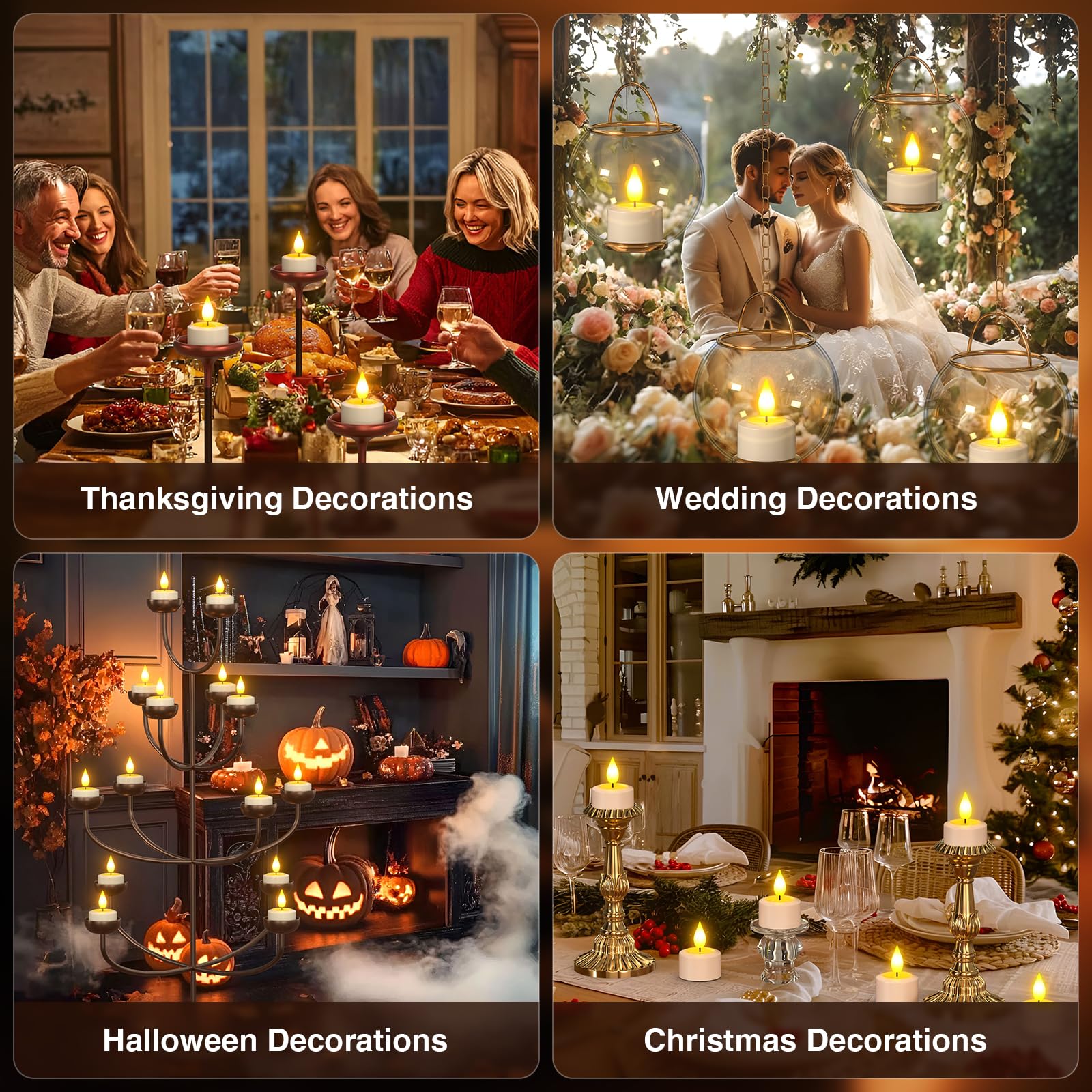 Velas Recargables Yme Blancas con Control Remoto para Decoración del Hogar