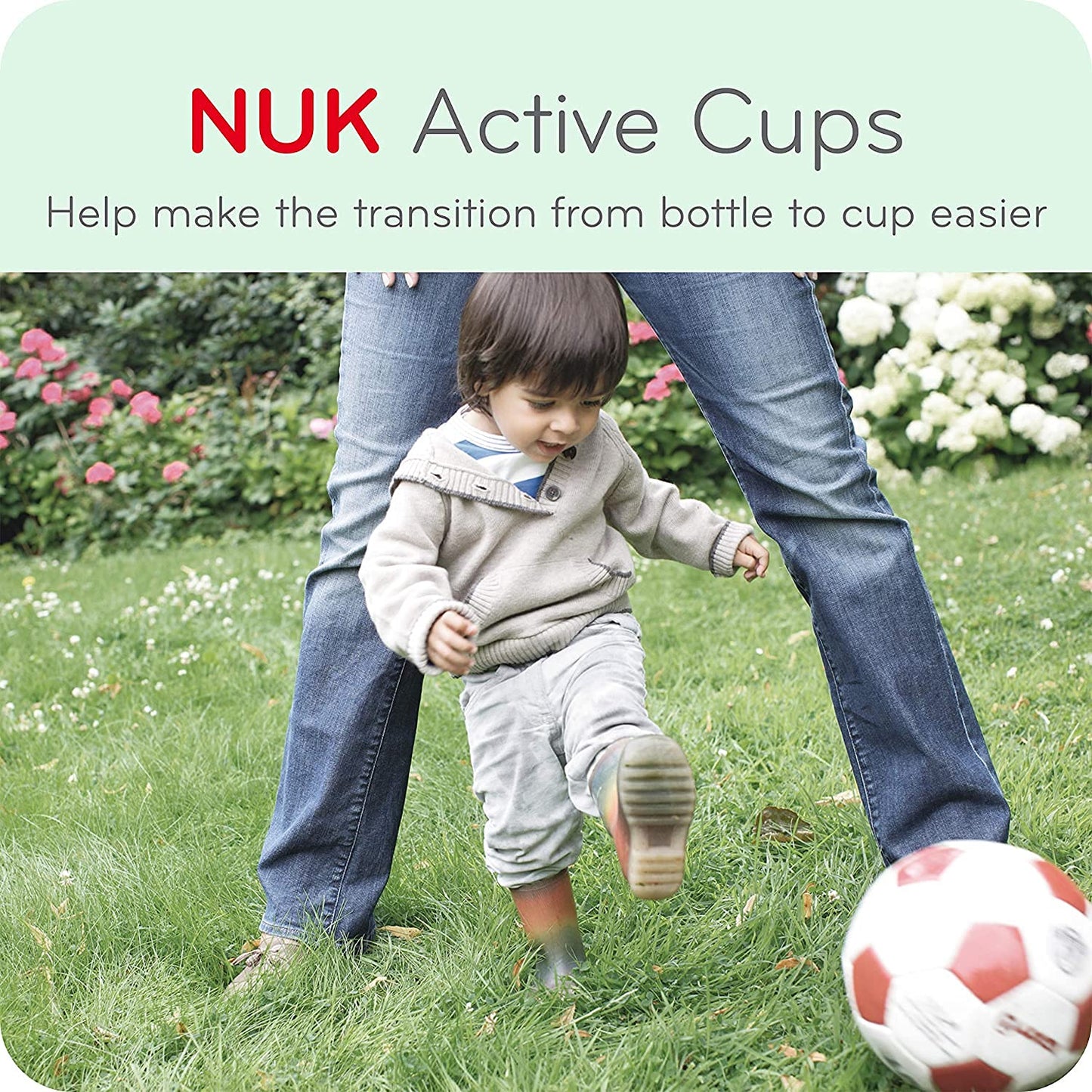 NUK Active Cup, 10 onzas, 1 paquete (2 unidades, Sesame Street)