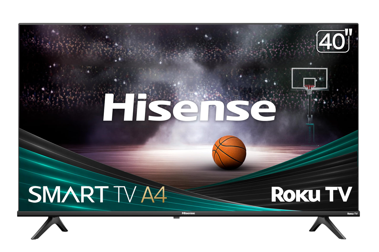 Hisense - Televisor inteligente Roku de 40 pulgadas clase A4 FHD 1080p con compatibilidad Alexa (40A4NR) - Dolby Audio, diseño de bisel delgado, Google Assistant