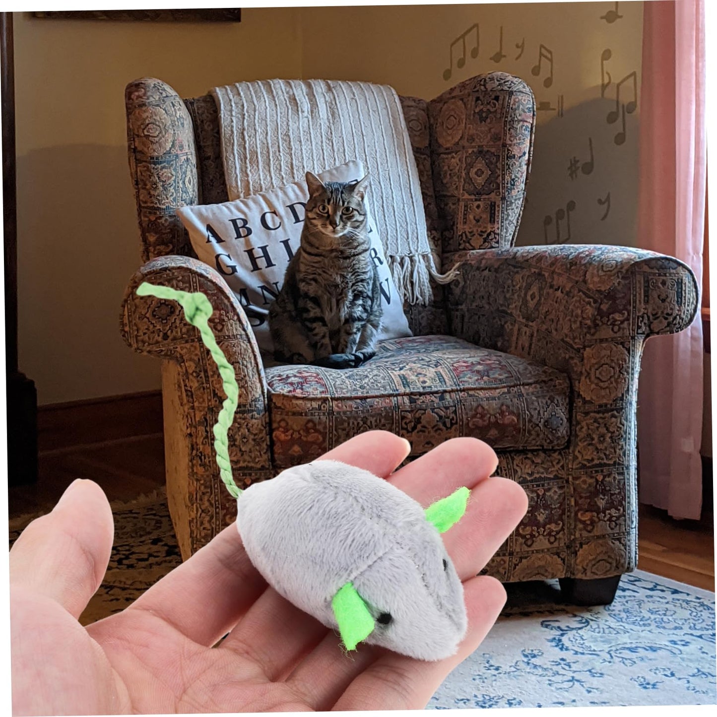 Ipetboom 6 Piezas Gato Ratones Juguetes Gato De Peluche De Juguete Gatito Juguete De Burlas Gato Juguetes Ratones Juguete Mordedura De Gatito Gato Divertido Felpa Gato De Interior
