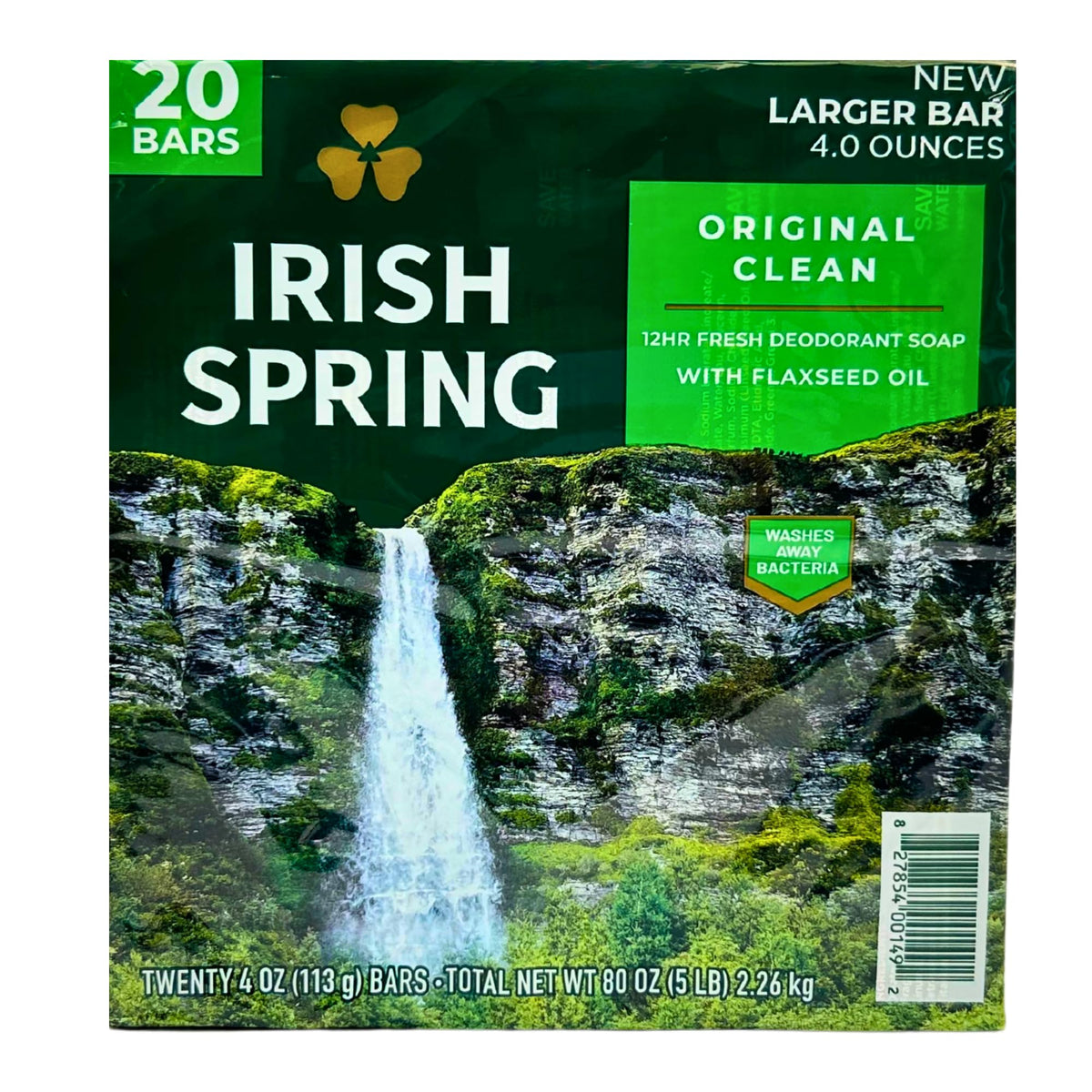 Irish Spring Original Bar Soap, 20 Count, 74 Ounce