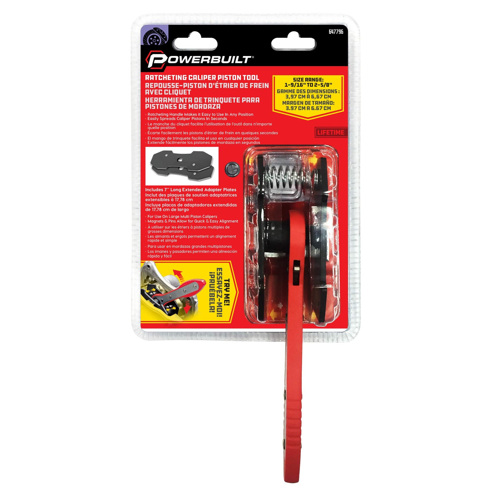 Powerbuilt 647796 - Juego de Herramientas de pistón para calibrador de carraca