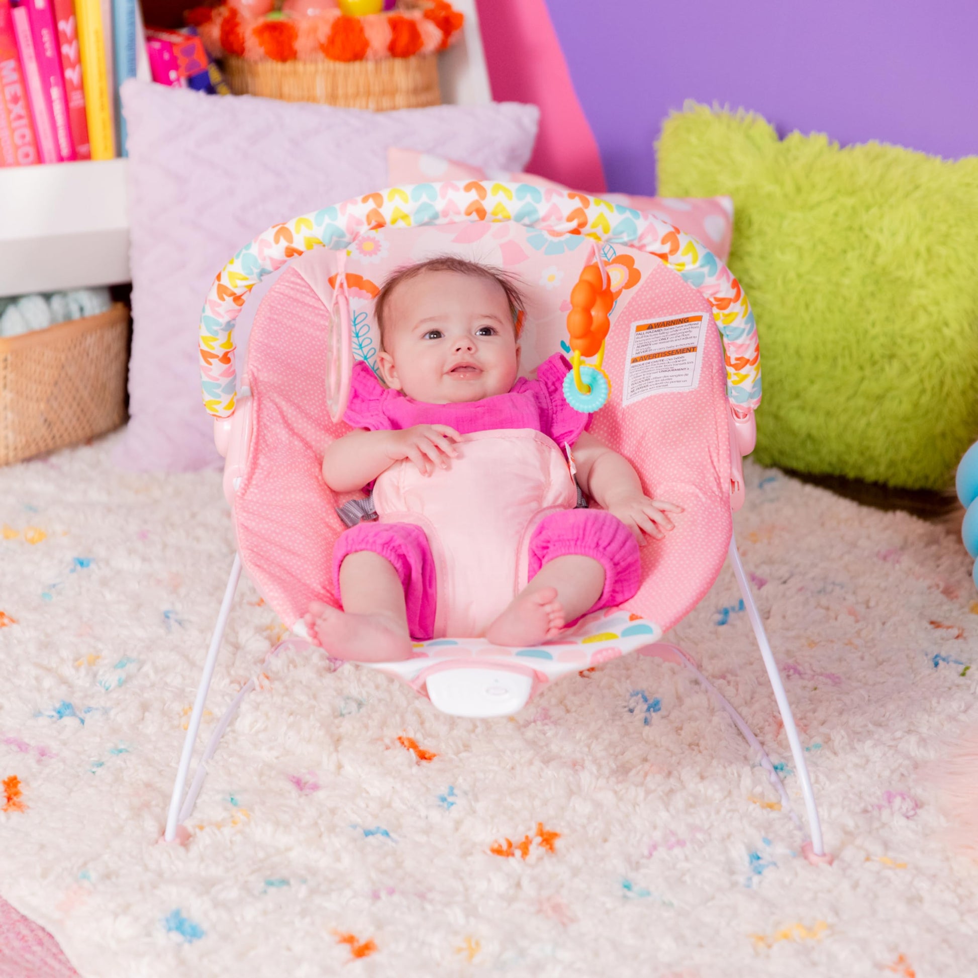 Bright Starts Fanciful Fantasy Vibrating Bouncer with Toy bar