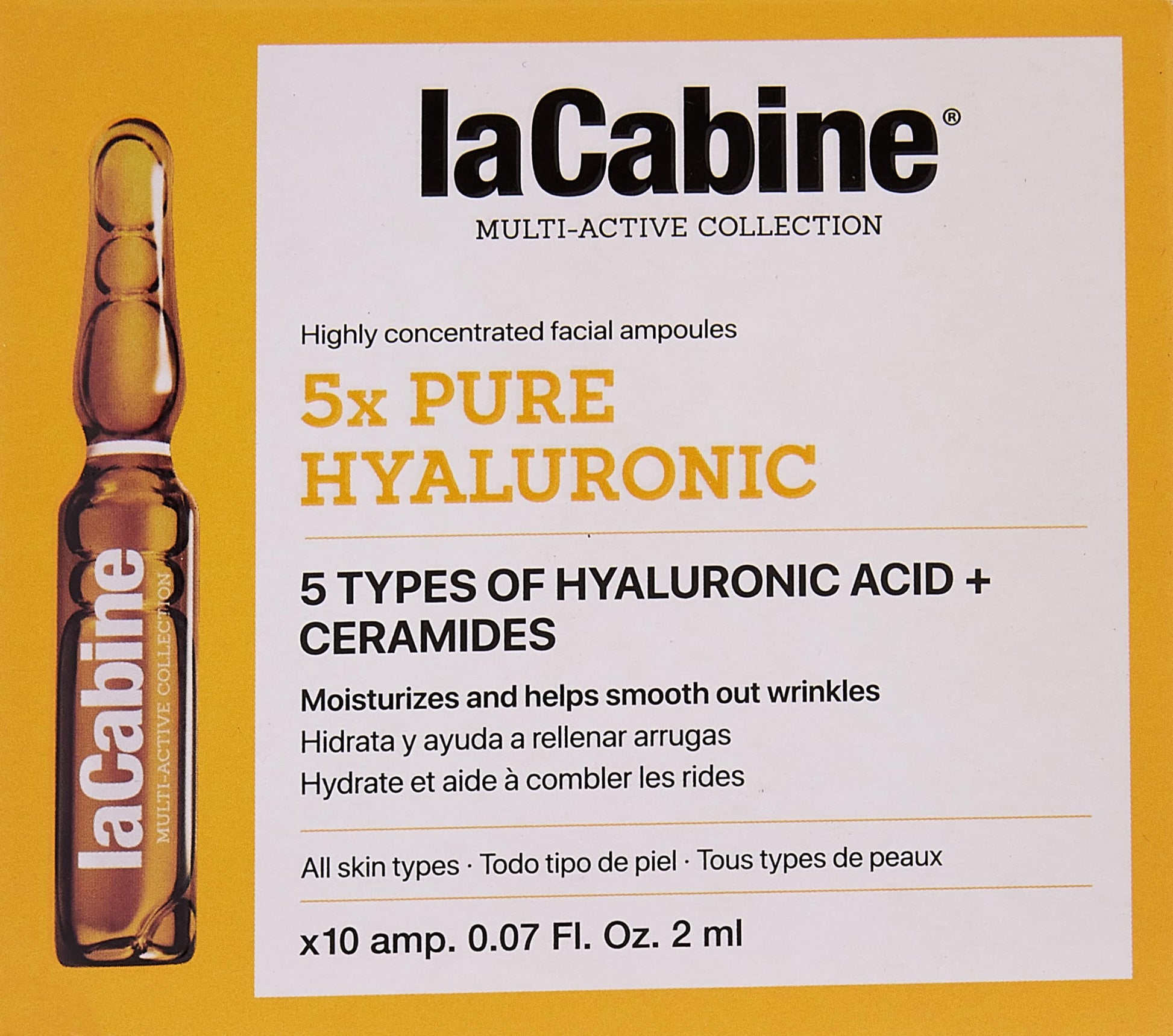 laCabine Caja de Ampolletas Faciales 5X Pure Hyaluronic 10 X 2Ml