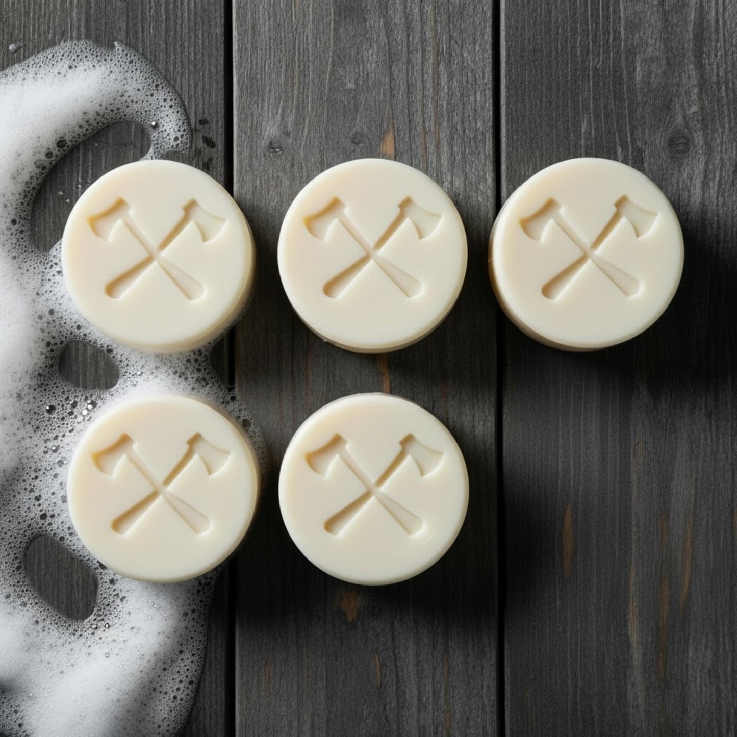 Woodsman - Jabon Para Afeitar, Shaving Soap (5 Pack) Compatible con Bowl Woodsman, 50g. c.u.