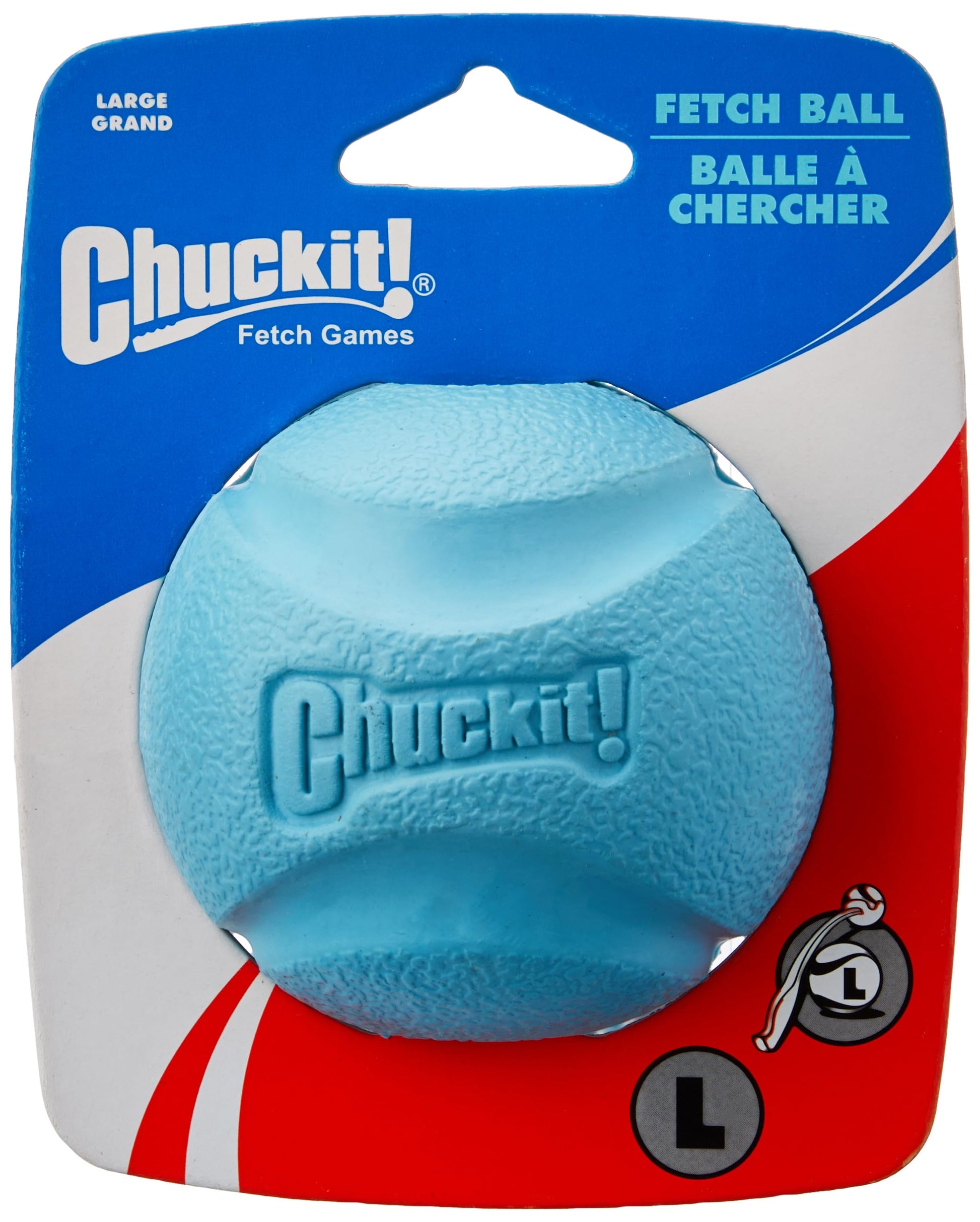 Chuckit! Bola de Goma de Rebote Alto, Grande (los Colores varían)