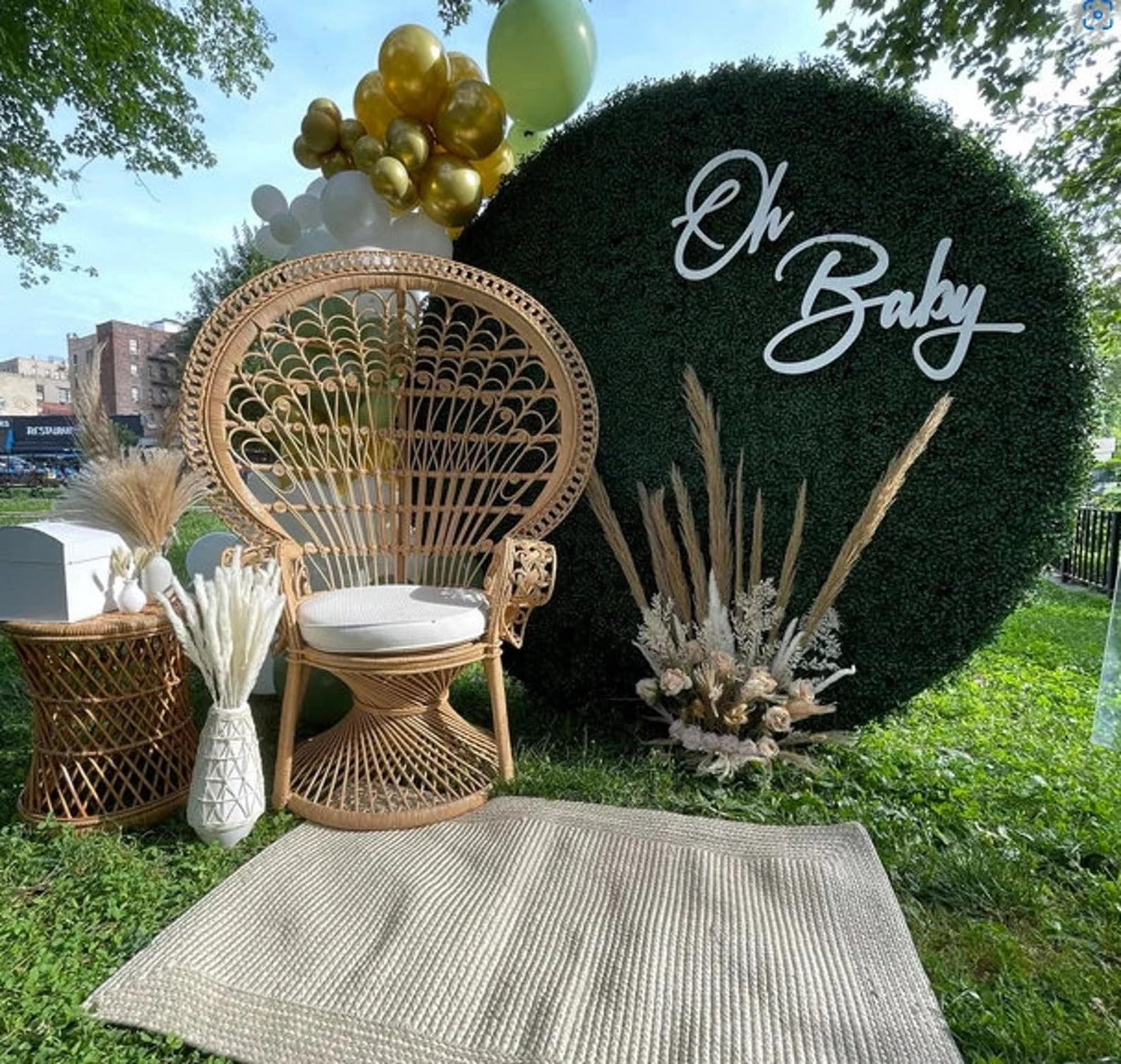Letrero de bebé para baby shower, decoraciones de baby shower para fiestas de revelación de género, primer cumpleaños del bebé y fondos de fotos | Decoraciones de niño/niña y fondo de fiesta