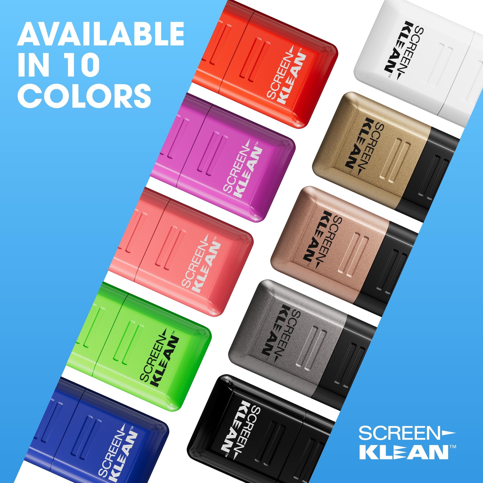 Carbon Klean ScreenKlean Tablet Screen Cleaner - Efficient and Durable Carbon Microfiber Technology Injected Blue