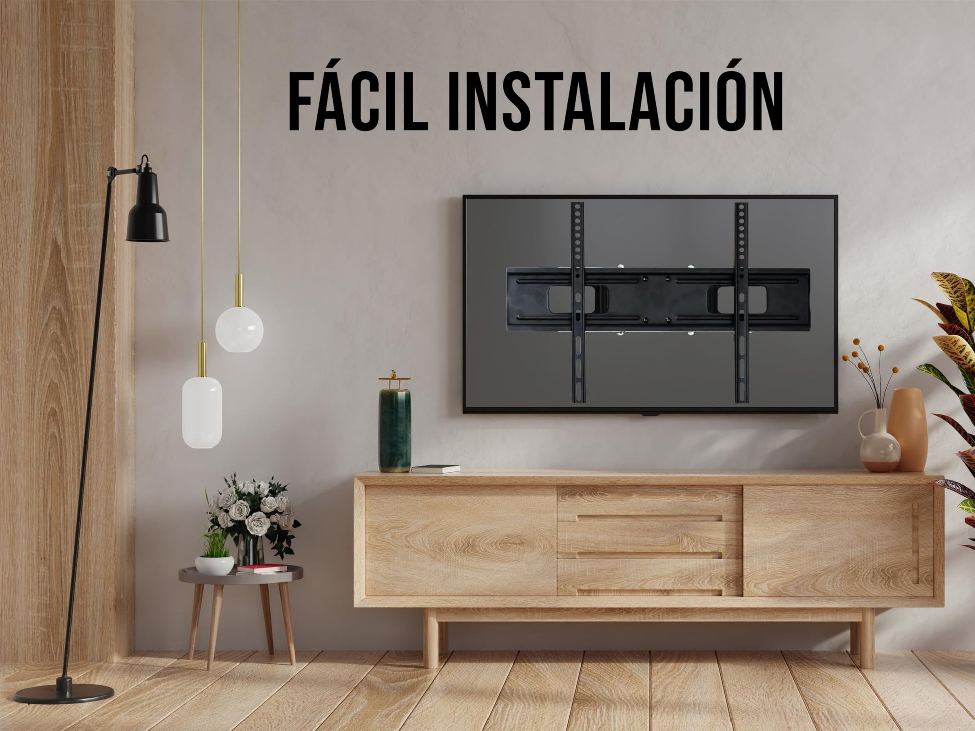 CONTROL EXPERT Soporte para TV Pantalla Monitor Movible de 23 a 86 Pulgadas de Pared Articulado Soporta hasta 80 kg Base para Televisión Pantalla Vesa 400x400mm