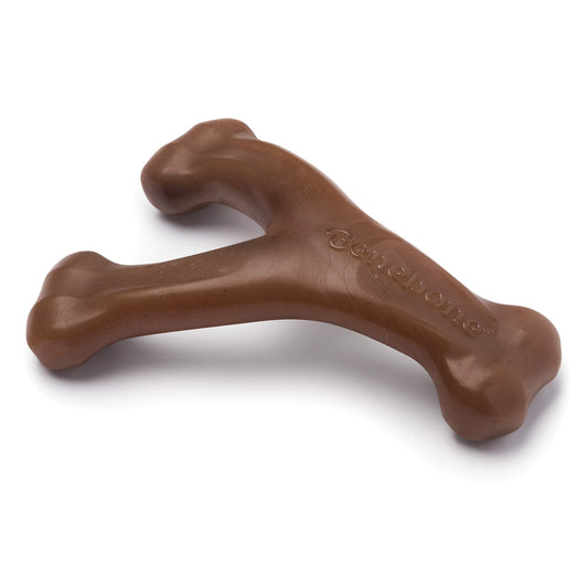 Benebone Real Flavor Wishbone Chew Toy, Made in USA, Small, Real Peanut Flavor