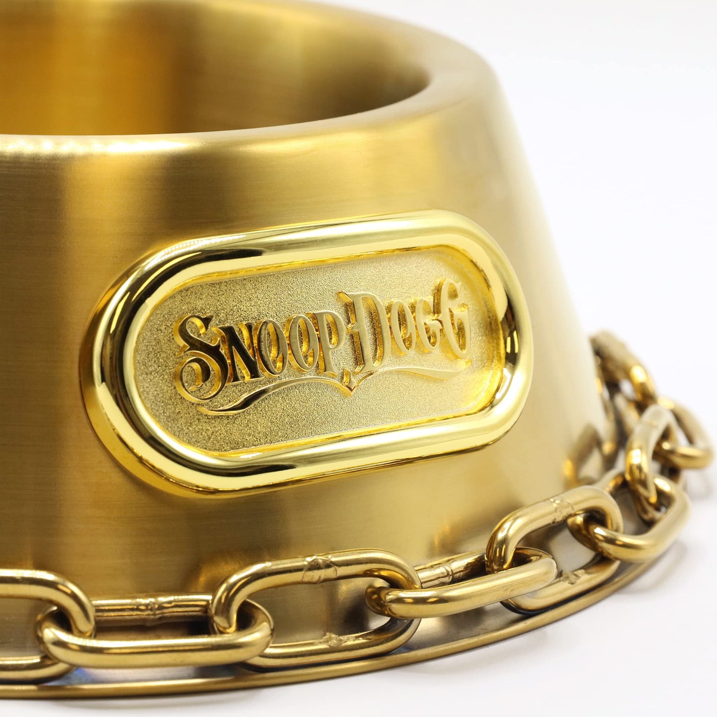 Tazón Pequeño para Mascotas Snoop Doggie Doggs Dorado Deluxe