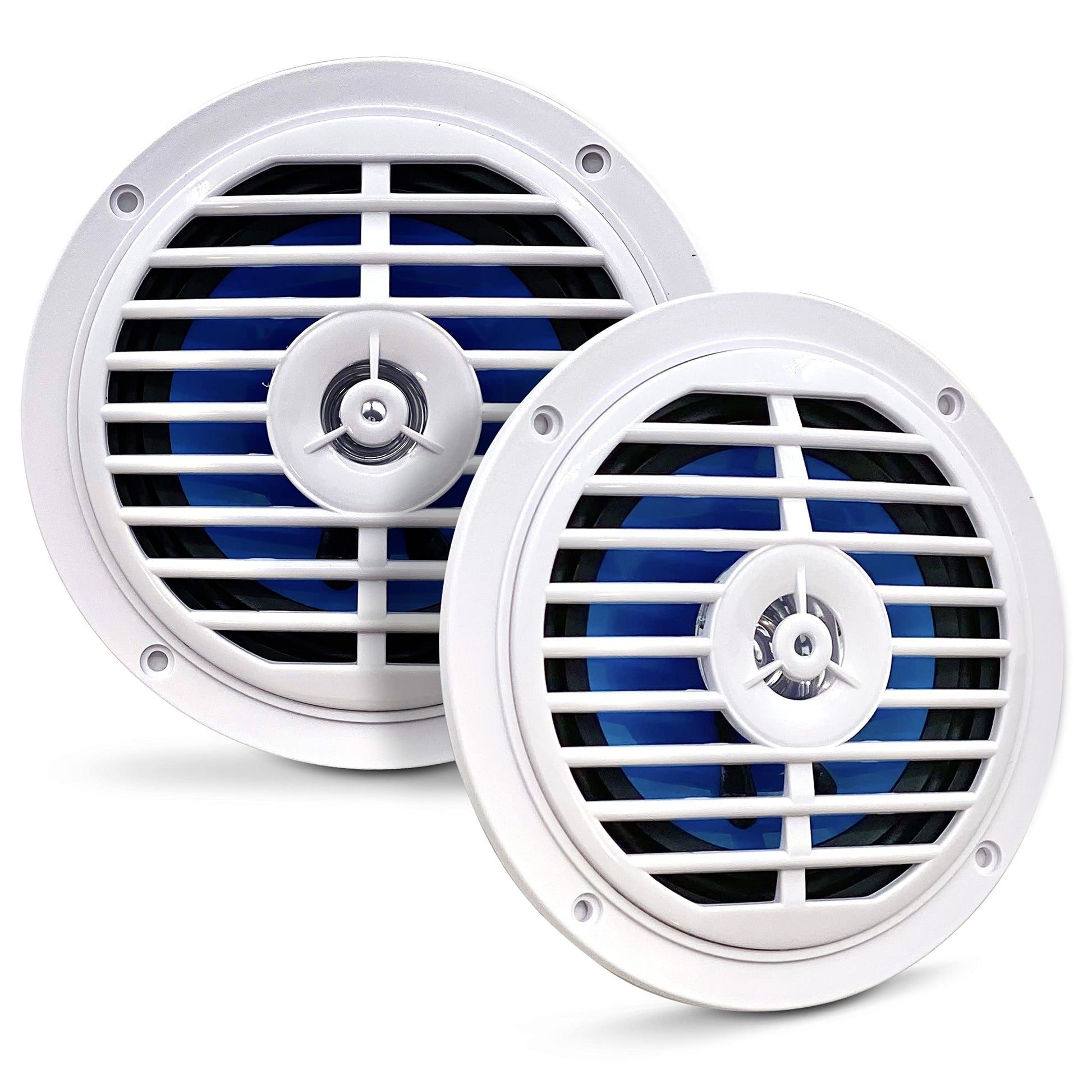 Pyle Bocinas Marinas 5.25 Pulgadas 100 Vatios, 2 Vías, Altavoces para Exteriores, Impermeables y Resistentes, Cono Policarbonato, Borde de Tela, 1 Par
