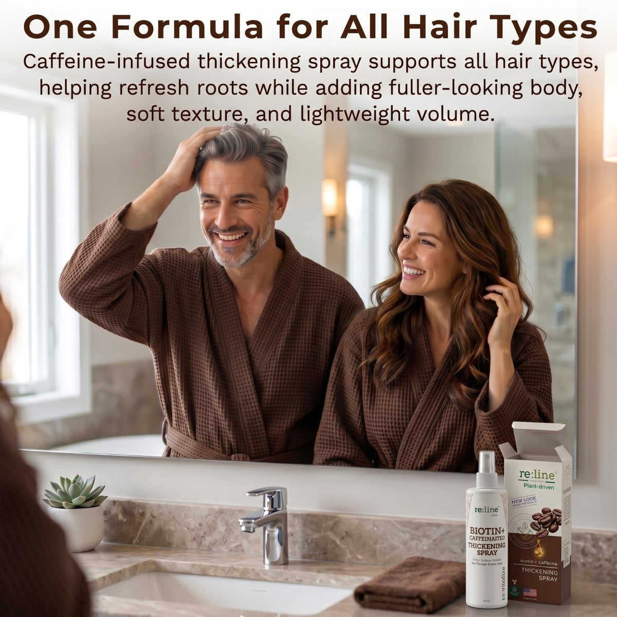 Spray Voluminizador Biotin CAFEINE para Cabello Grueso y Completo