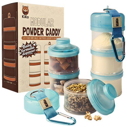 Contenedor de fórmula para llevar – Baby Essentials, dispensador de fórmula apilable para alimentación nocturna, aperitivos y más, contenedor de viaje de proteína en polvo, paquete de 2, por KiKo
