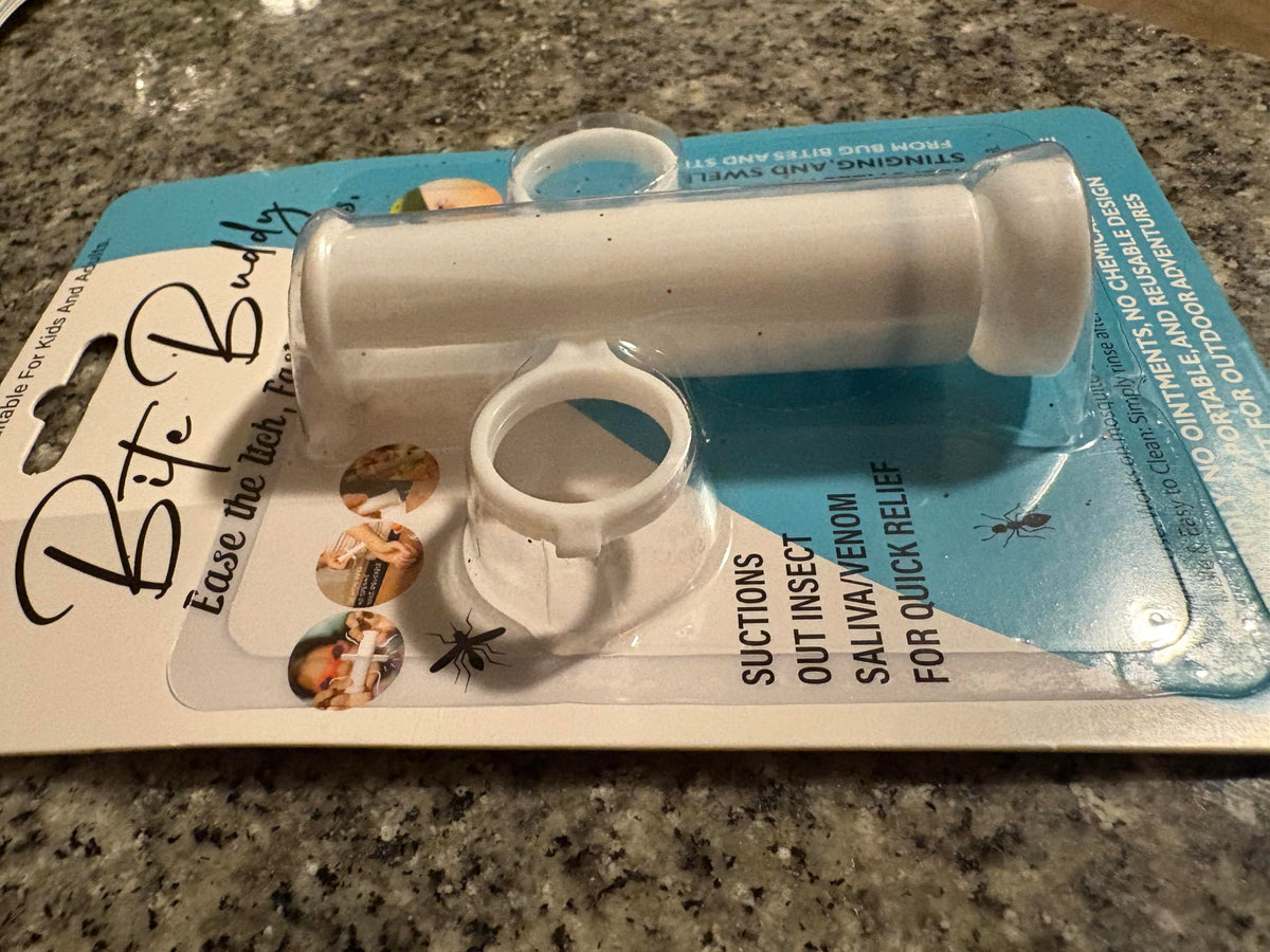 Succionador Bite Buddy Blanco Alivio Natural para Picaduras de Mosquitos, Abejas y Avispas