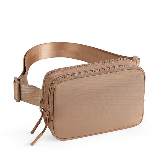CLUCI - Riñonera pequeña para mujer, bandolera en todas partes de moda, riñonera para mujer con correa ajustable, A1- marrón, Pequeño